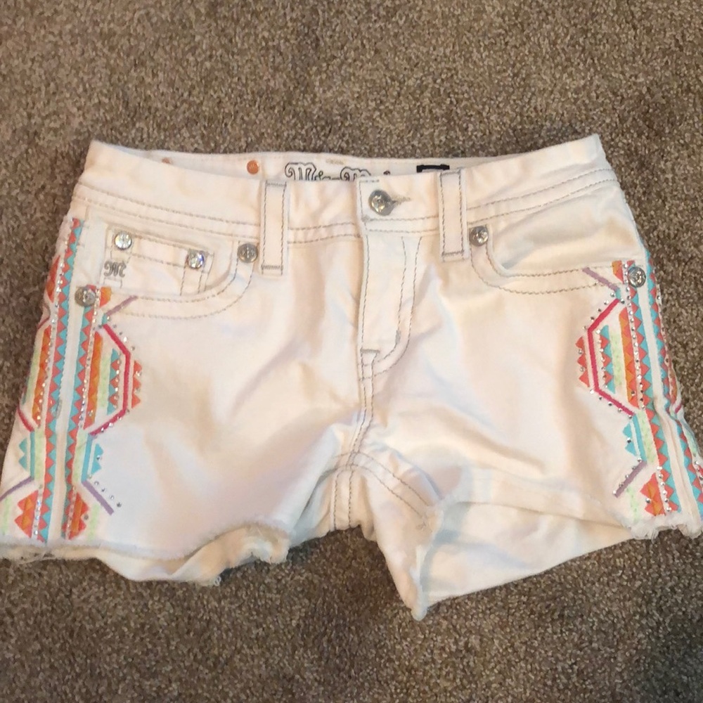 Miss Me - white jean shorts